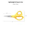 LIVINGO 6 Kids Scissors for School - Pointed Tip Student Scissors for Children Comfortable Grip Craft Cutting Paper, Ages 8-11 view 2