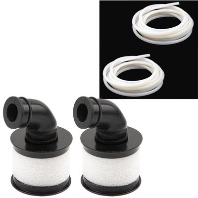 1/10 RC Air Filter,Universal Capped Air Filter Cover with Element Sponge & 2PCS 2 Meters/78.7" Silicone Fuel Line Oil Tube Pipe Tubing