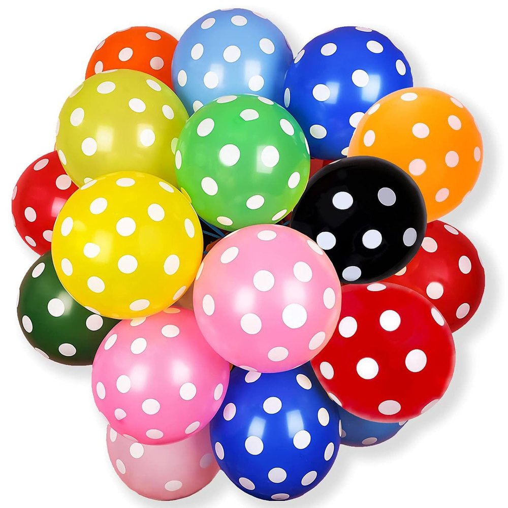 10 inch round latex polka dot balloons for party decoration and decoration (quantity: 100)
