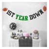 1St Year Down Football Party Decorations Pre-Strung 1st Year Down Banner, Fantasy Football 1St Birthday Hanging Decorations Football Theme One Birthday Decoration view 1