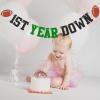 1St Year Down Football Party Decorations Pre-Strung 1st Year Down Banner, Fantasy Football 1St Birthday Hanging Decorations Football Theme One Birthday Decoration view 2
