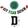 1St Year Down Football Party Decorations Pre-Strung 1st Year Down Banner, Fantasy Football 1St Birthday Hanging Decorations Football Theme One Birthday Decoration view 4
