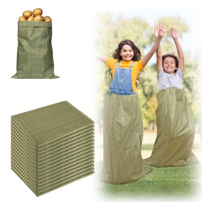 UNIFAMILY 15pcs Potato Sack Race Bags for Kids, 37.5 X 23.6 in Sack Race Bags for Outdoor Sports Games, Jumping Bag for Family Lawn Games for Adults and Kids, Easter Party Suppilies