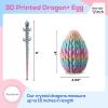 3D Printed Dragon Egg,Dragon Eggs with Dragon Inside,Surprise Dragon Egg Toy,12'' Full Articulated Crystal 3D Dragon for 5-7 4-6 8-12 Teen,Easter Basket Stuffers,Execusive Desk Toys for Adults view 2