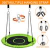 40 Inch Tree Swing for Kids OutdoorSpider Web Tree Swing,850Lb Weight Capacity,900D Oxford Waterproof with Handles, with 71" Adjustable Hanging Strapsfor Backyard, Playground (New Green) view 2