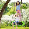 40 Inch Tree Swing for Kids OutdoorSpider Web Tree Swing,850Lb Weight Capacity,900D Oxford Waterproof with Handles, with 71" Adjustable Hanging Strapsfor Backyard, Playground (New Green) view 3