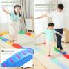 GAOXIAO Kids Balance Beam, 20 Pcs Toddler Board with Non-Slip Surface and Bottom, Outdoor Indoor Colorful Stepping Stones Children Obstacle Gymnastics Course for 3 Years Old Boys Girls C 125 cm view 3