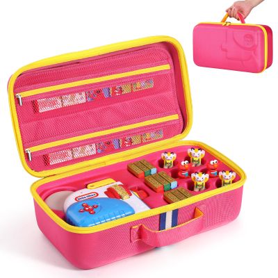 Hard Carrying Case Fits for Little Tikes Story Dream Machine Books Starter Set, Large Protective Travel Container Case for Storytime Audio Play Real for Littles Character Collection, Pink (Box Only)