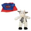 Bessie Mae MOO-cho The Cow Plush Toy with Birthday Hero Boy Tee Fits 14-18 Inch Stuffed Animals Soft Cuddly Cow Stuffed Animal Gift for Kids Toddlers 3 Years and Up view 1