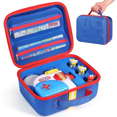 Hard Carrying Case Fits for Little Tikes Story Dream Machine Books Starter Set, Protective Travel Container Case for Storytime Audio Play Real for Littles Character Collection, Blue (Box Only)