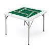 PEXMOR 39.5" Foldable Mahjong Table, Square 4 Player Card Game Table w/Cup Holders & Chip Grooves, Portable Folding Poker Domino Board Game Table for Blackjack, Texas Hold'em, Jigsaw Puzzles Game view 1