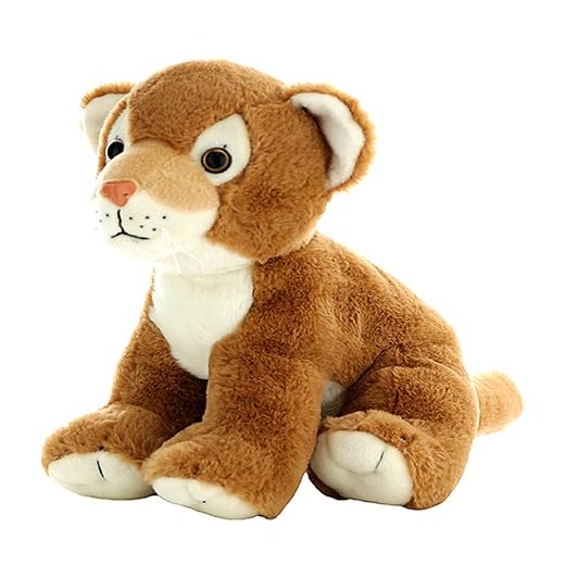 Delilah The Lion Plush Toy with Birthday Girl Unicorn Tee Fits 14-18 Inch Stuffed Animals Soft Cuddly Lion Stuffed Animal Gift for Kids Toddlers 3 Years and Up White