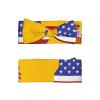 WBQLSL 0-6 Months Children's Bow Headband, American Spain Flag Elastic Bow Hair Accessories, Hair Accessories for Newborns, Babies, Toddlers view 2