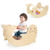 INFANS 4 in 1 Arch Climbing Toys for Toddlers, Montessori Wooden Arch Climber Ladder Structure and Rocker with Cushion Pad, Waldorf Children Indoor Gym Learning Playset for Kids Boys Girls (Macaron) view 1