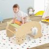 INFANS 4 in 1 Arch Climbing Toys for Toddlers, Montessori Wooden Arch Climber Ladder Structure and Rocker with Cushion Pad, Waldorf Children Indoor Gym Learning Playset for Kids Boys Girls (Macaron) view 2