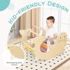 INFANS 4 in 1 Arch Climbing Toys for Toddlers, Montessori Wooden Arch Climber Ladder Structure and Rocker with Cushion Pad, Waldorf Children Indoor Gym Learning Playset for Kids Boys Girls (Macaron) view 4