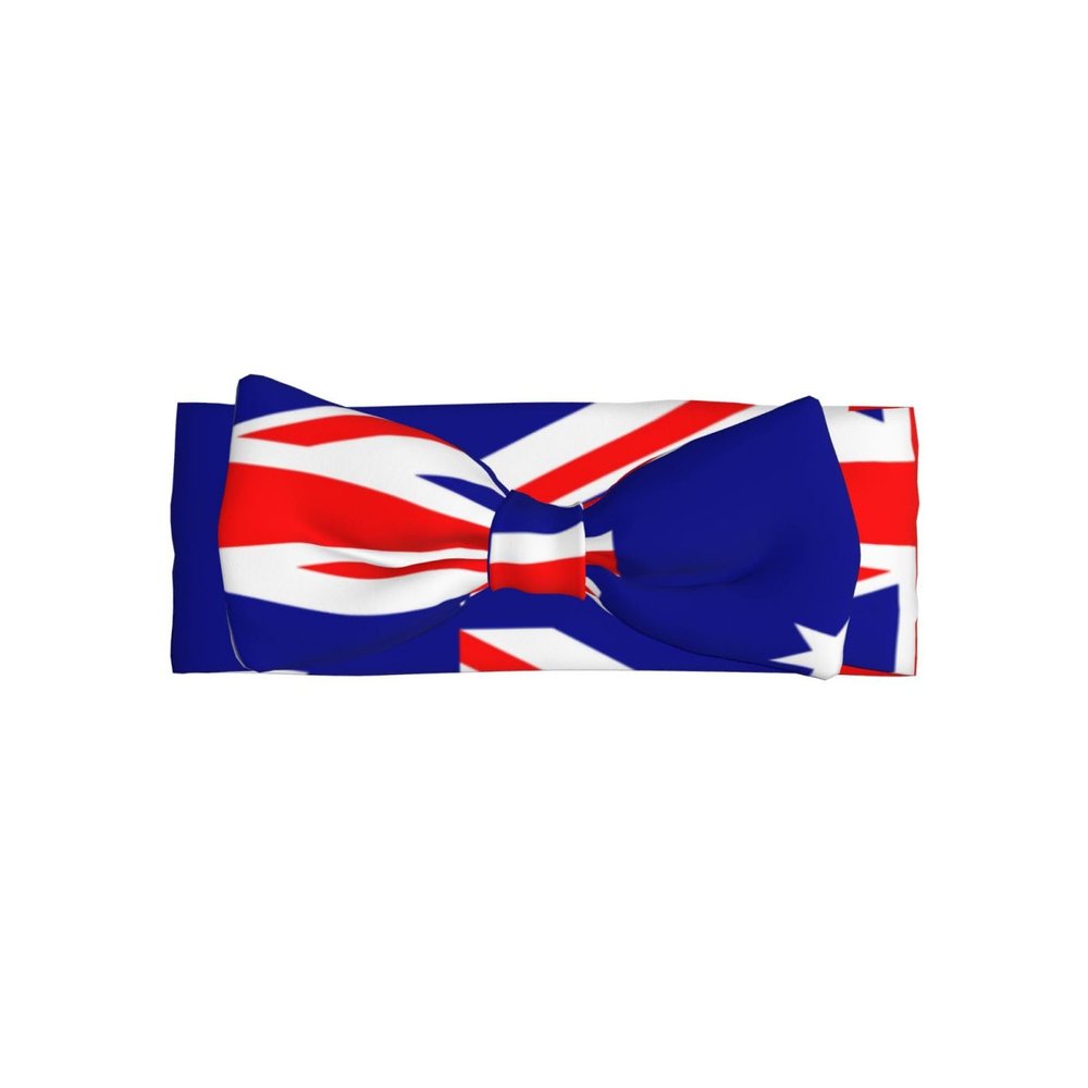 WBQLSL 0-6 Months Children's Bow Headband, Australian flag Elastic Bow Hair Accessories, Hair Accessories for Newborns, Babies, Toddlers