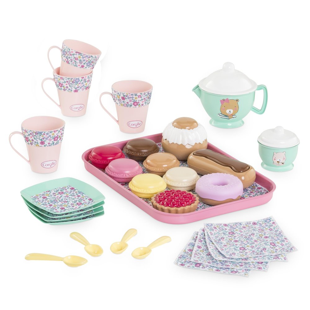 Corolle 9000310050 Ma Dinette Tea and Flavor, 30 Doll Accessories, from 18 Months