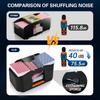 1-2 Deck Quiet & Rechargeable Automatic Card Shuffler, 2000mAh Electric Shuffler for UNO, Phase 10, Skip-Bo, Texas Hold'em, Poker, Blackjack view 3