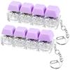 2 Pcs Keyboard Fidget Toy, Keyboard Fidget Keychain 4-in-1 Keyboard Decompression Button Finger Clicker Toys, Button Stress Relief Fidget Gifts for Adult to Relief Stress (Purple) view 1