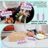 2 Pcs Keyboard Fidget Toy, Keyboard Fidget Keychain 4-in-1 Keyboard Decompression Button Finger Clicker Toys, Button Stress Relief Fidget Gifts for Adult to Relief Stress (Purple) view 4