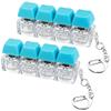 2 Pcs Keyboard Fidget Toy, Keyboard Fidget Keychain 4-in-1 Keyboard Decompression Button Finger Clicker Toys, Button Stress Relief Fidget Gifts for Adult to Relief Stress (Blue) view 1