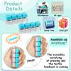 2 Pcs Keyboard Fidget Toy, Keyboard Fidget Keychain 4-in-1 Keyboard Decompression Button Finger Clicker Toys, Button Stress Relief Fidget Gifts for Adult to Relief Stress (Blue) view 3