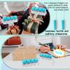 2 Pcs Keyboard Fidget Toy, Keyboard Fidget Keychain 4-in-1 Keyboard Decompression Button Finger Clicker Toys, Button Stress Relief Fidget Gifts for Adult to Relief Stress (Blue) view 4
