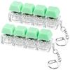 2 Pcs Keyboard Fidget Toy, Keyboard Fidget Keychain 4-in-1 Keyboard Decompression Button Finger Clicker Toys, Button Stress Relief Fidget Gifts for Adult to Relief Stress (Light Green) view 1