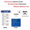 55 Essential Spanish Verb Flash Cards with 4 Most Commonly Used Tenses Conjugation view 3