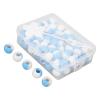 Hair Beads for Kids Girls, Hair Beads for Braids with Adjustable Hair Braider and Storage Box 74pcs Plastic Decorative Hair Beads for Parties and Weddings (Light Blue) view 2