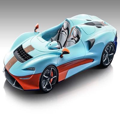 2020 Convertible Light Blue with Orange Accents Exclusive Collection Series Limited Edition to 79 Pieces Worldwide 1/18 Model Car T18-EX09A