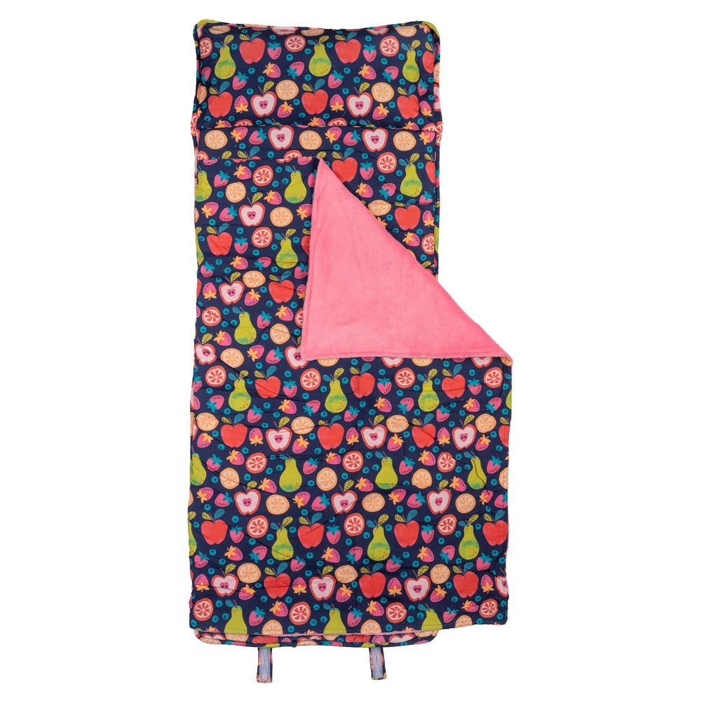 Stephen Joseph, Toddler All Over Print Nap Mat with Soft Blanket and Removable Pillow for Boys & Girls, Kids Sleeping Bag for Elementary, Daycare, Preschool with Carry Handle, Fruit