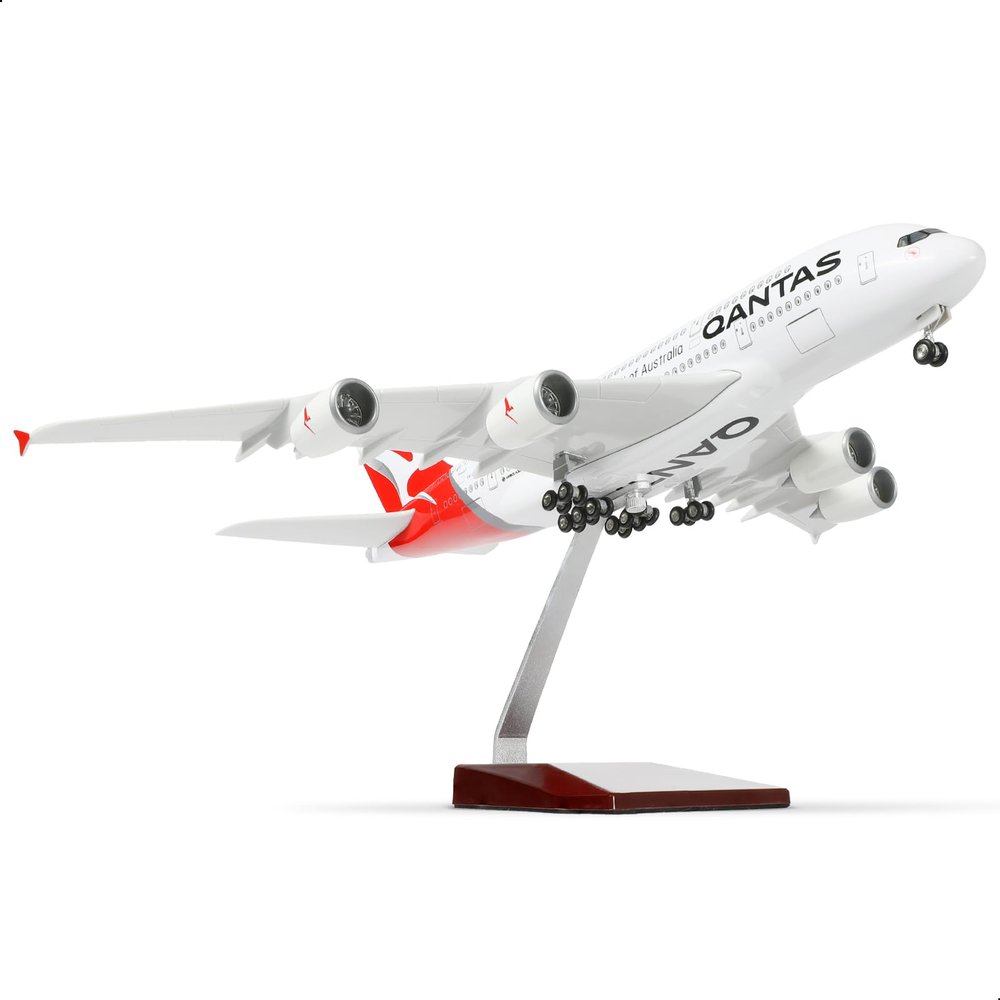 QIYUMOKE 1/200 Scale Airplane Model Australia A380 (14-inch L) for Airbus A381 Model Plane with Display Stand for Adult Pre-Built Model kit Airplane Collection Creative Tabletop Displays