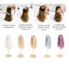 1/6 Doll Wig, High Temp Silk Hair, Long Curly Style, Easy Styling and Maintenance, with Wig Only, for 15.5 17cm Doll Heads (Moon White) view 3