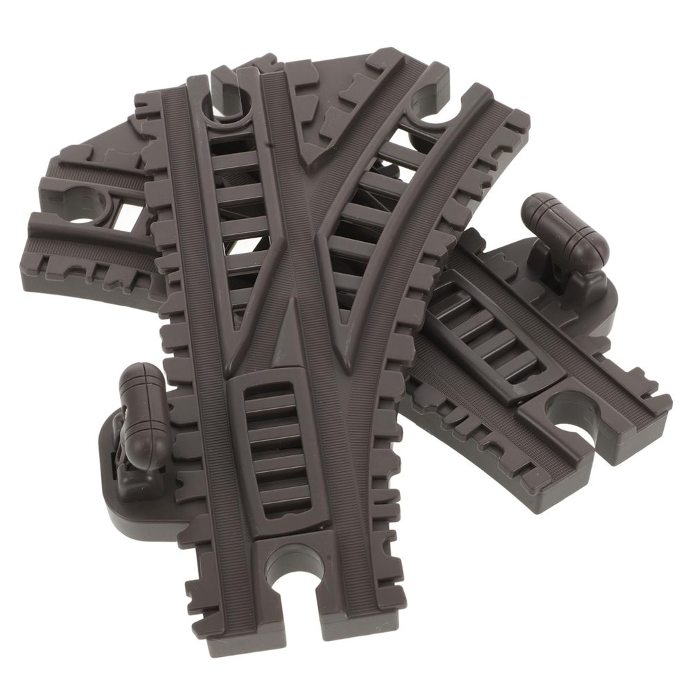 ibasenice 2pcs Flexible Train Track for Boy Girl Unique Deformation Design Creative Play for Imaginative Fun Compatible with Major Train Brands for Space Toys and