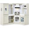 Best Choice Products Pretend Play Corner Kitchen, Ultimate Interactive Wooden Kids Playset w/Lights & Sounds, Ice Maker, Hood - Cream view 1