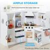 Best Choice Products Pretend Play Corner Kitchen, Ultimate Interactive Wooden Kids Playset w/Lights & Sounds, Ice Maker, Hood - Cream view 3