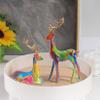 2pcs Reindeer Figurines for Christmas Reindeer Sculpture Resin Christmas Statues Home Decorative Displays for Living Room Bedroom Bathroom Bookshelf Desktop Cabinets (B) view 4