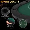 FAHKNS Poker Table Foldable, 72 Inch 8 Player Folding Poker Table, Texas Holdem Poker Tables, Portable Game Table with Cup Holders, Green view 2