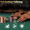 FAHKNS Poker Table Foldable, 72 Inch 8 Player Folding Poker Table, Texas Holdem Poker Tables, Portable Game Table with Cup Holders, Green view 4