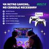 Boltz Retro Stick Gaming Stick  Retro Gaming Console with 40,000+ Classic Video Games, 9 Emulators, 128GB Storage, Plug & Play 4K HDMI Output, Includes 2 Wireless 2.4GHz Controllers view 2