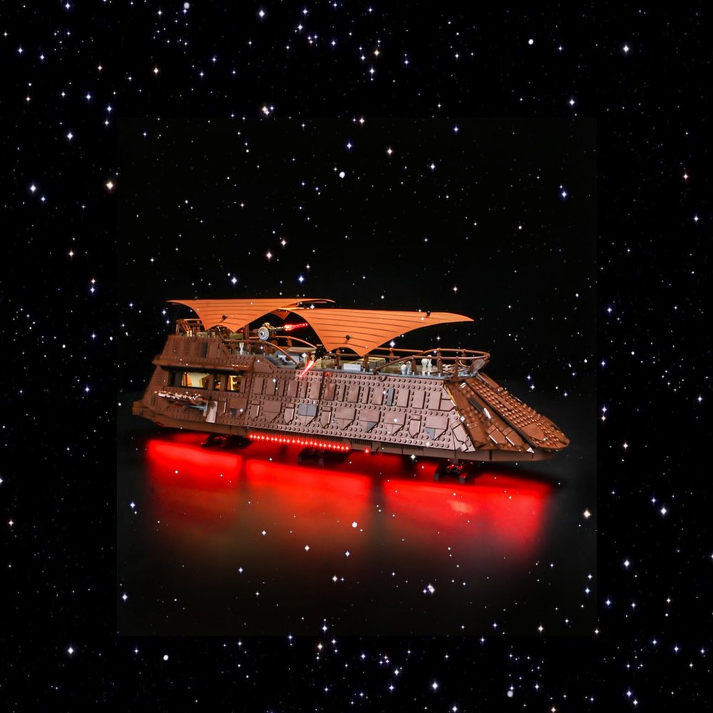 Brick Shine Light Kit for Jabba's Sail Barge 75397 (Model Set is not Included) (Classic)