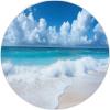 Kids Rugs for Playroom 3ft Blue Sea Beach Round Rug Circle Rug Soft Washable Round Rug for Bedroom Non-Slip Round Kids Rug for Nursery Classroom Living Room view 4