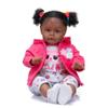 24 Inch Big Size Rooted Curly Hair Lifelike African American Reborn Toddler Girl Reborn Baby Dolls Black Realistic Newborn Collectible Art Doll that Look Real Child Birthday Gift Set for Kids Ages 3+ view 1