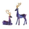 2pcs Reindeer Figurines for Christmas Reindeer Sculpture Resin Christmas Statues Home Decorative Displays for Living Room Bedroom Bathroom Bookshelf Desktop Cabinets (A) view 1