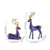 2pcs Reindeer Figurines for Christmas Reindeer Sculpture Resin Christmas Statues Home Decorative Displays for Living Room Bedroom Bathroom Bookshelf Desktop Cabinets (A) view 2