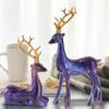2pcs Reindeer Figurines for Christmas Reindeer Sculpture Resin Christmas Statues Home Decorative Displays for Living Room Bedroom Bathroom Bookshelf Desktop Cabinets (A) view 3