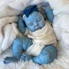 20 inch Realistic Avatar Figures Toys Soft Vinyl Avatar Reborn Baby Dolls Glow in the Dark Asleep Newborn Silicone Toddler Play Alien Doll with Feeding Kits Birthday Xmas Gift Set for Girls Ages 3+ view 2