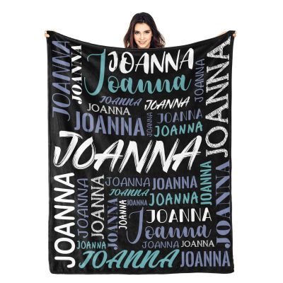 KEEPASSION Custom Name Blanket for Kids Adults, Personalized Blanket with NameCustomized Baby Blanket for Girls Boys, Personalized Birthday for Kids Adult